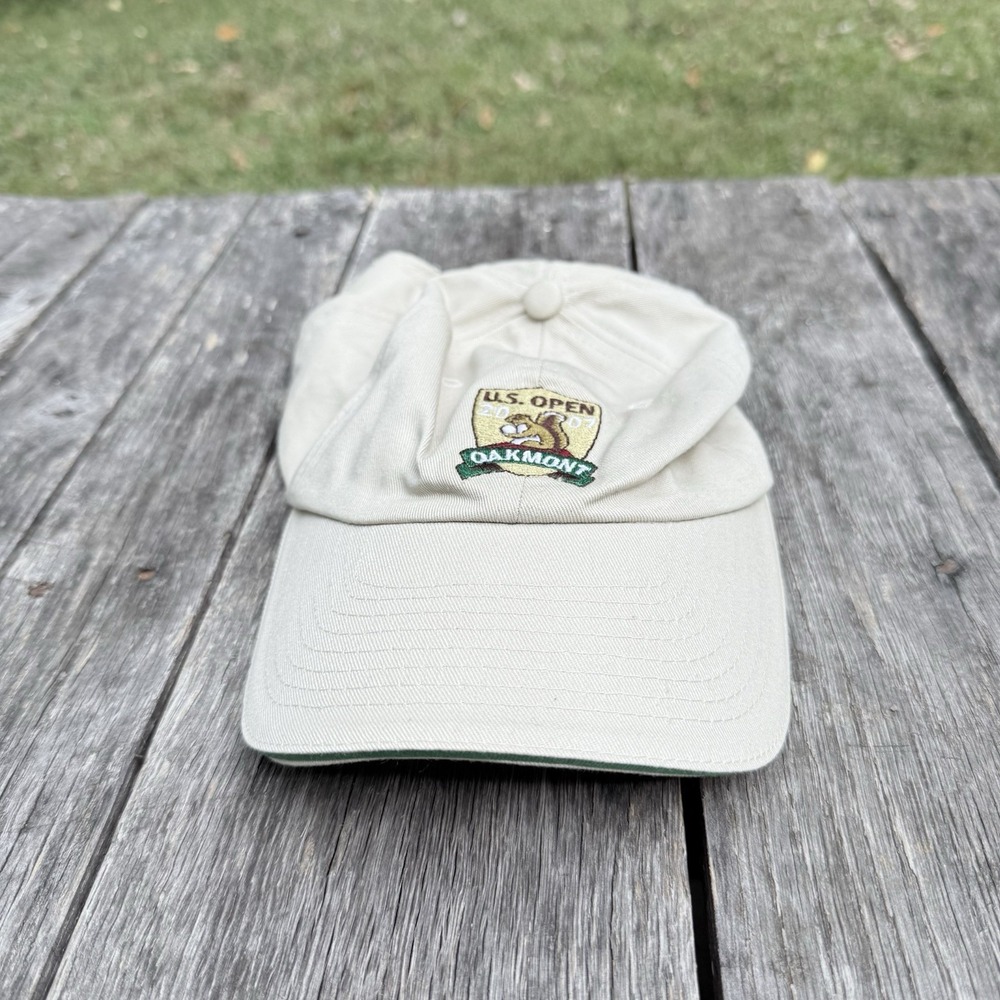 2007 US Open Oakmont Golf Cap USGA Member Beige Adjustable Hat -‎ EUC